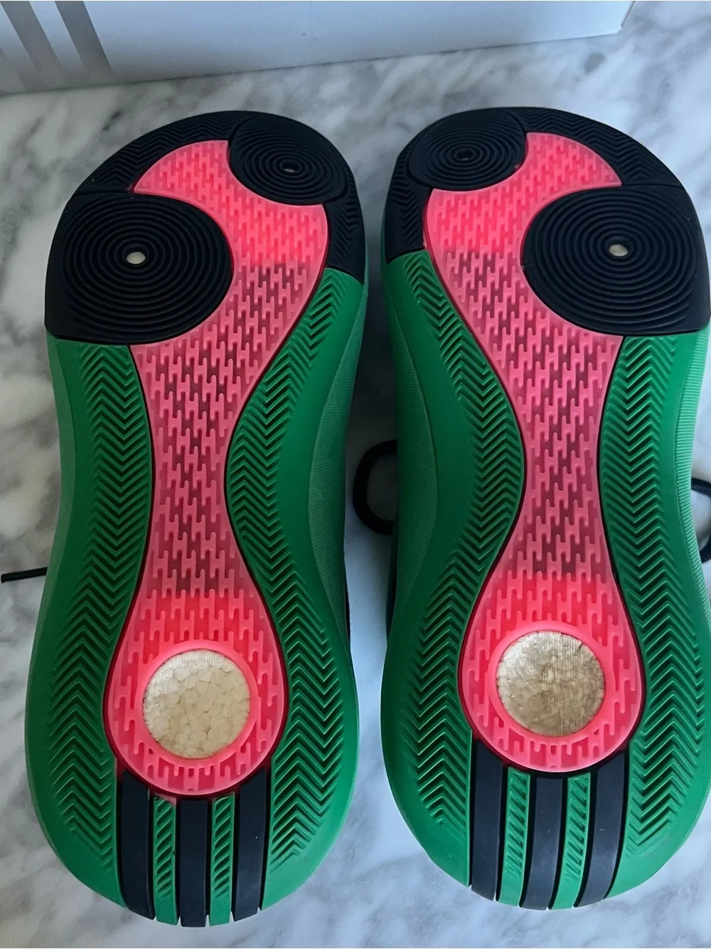Adidas Harden Vol. 6 Green, Black, and Pink Basketball Sneakers #basketball